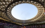 Estádio Al Thumama, em Doha, antes de Bélgica e Marrocos começar