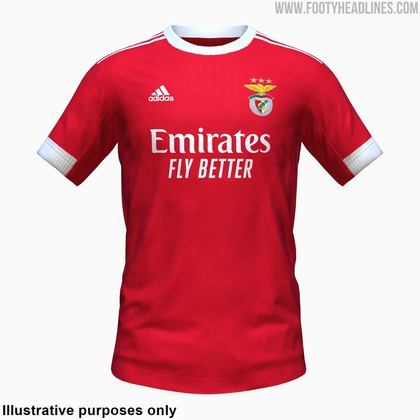 Benfica: camisa 1 (vazada na internet) / fornecedora: Adidas
