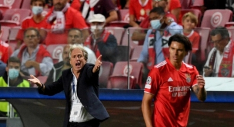 Benfica x Barcelona - Darwin Núñez e Jorge Jesus