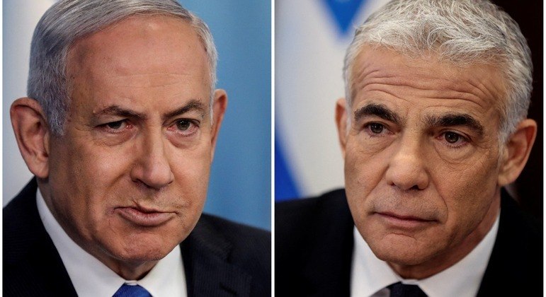Benjamin Netanyahu e Yair Lapid disputam eleição em Israel