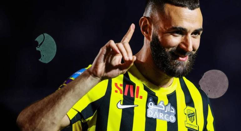 Benzema, estrela do Al-Ittihad, mais que provável adversário do vencedor da Libertadores, na semi do Mundial
