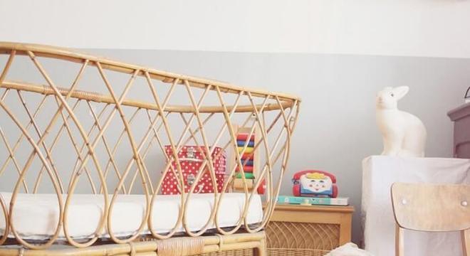Berço de vime para quarto de bebê