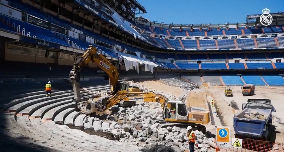 Casa 'nova'! Veja como estão as reformas do estádio do Real Madrid - Fotos  - R7 Futebol