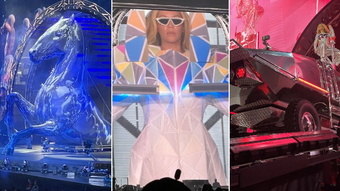 Cavalo gigante, roupa que muda de cor e tanque de guerra: Beyoncé impressiona em estreia de show