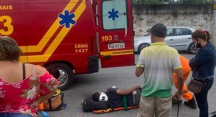 Motociclista e vítima foram socorridos