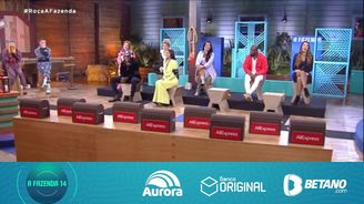 Bia, Deolane, Iran e Lucas estão na sétima roça da temporada (Reprodução/RecordTV)