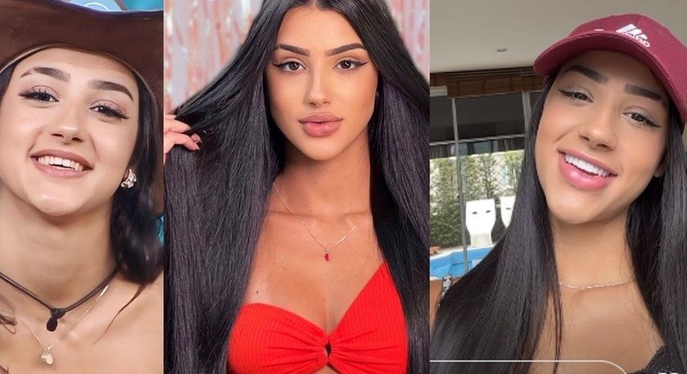 Bia Miranda antes (à esquerda) e depois de mudar o visual