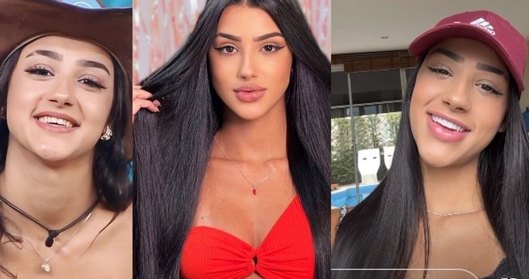 Após o programa rural, a primeira transformação pela qual Bia passou foi no visual. A influenciadora realizou preenchimento labial, aplicou mega-hair e colocou lentes de contato nos dentes, uma mudança que custa, no mínimo, R$ 27 mil