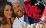Bruna Biancardi, namorada de Neymar Jr., mostrou as flores que ganhou do jogador de futebol  