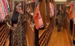 Bianca Andrade, a Boca Rosa, mostrou o grande closet dela em junho deste ano. Nas imagens, a empresária e influenciadora digital aparece desfilando pelo longo corredor do cômodo, repleto de casacos e acessórios. Ela estava vestindo calça de cintura alta e sobretudo com estampa de oncinha, além de cropped e botas pretas