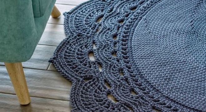 Bico de crochê para tapete 