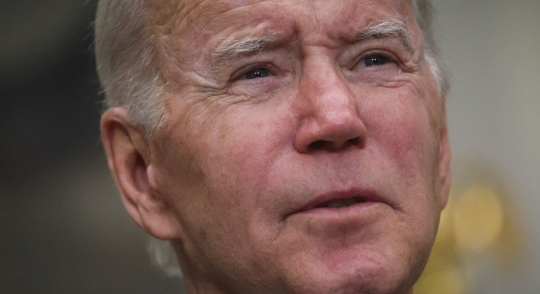 O presidente dos EUA, Joe Biden, em discurso na Casa Branca