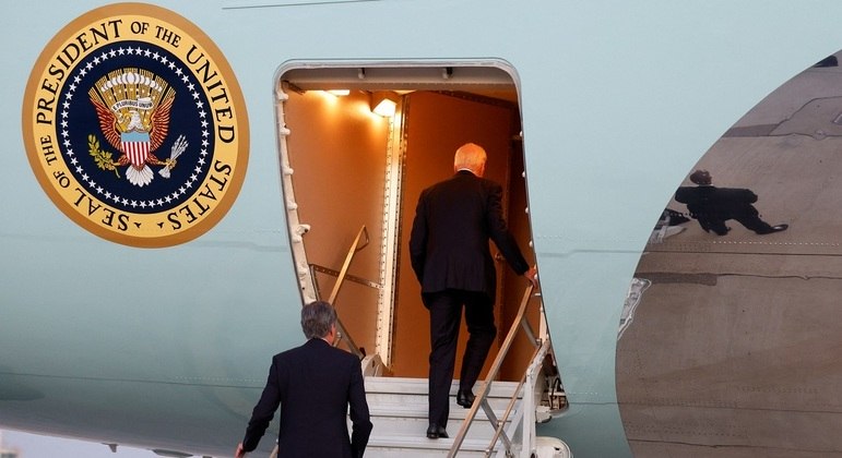 Biden permaneceu em solo israelense por algumas horas, nesta quarta-feira