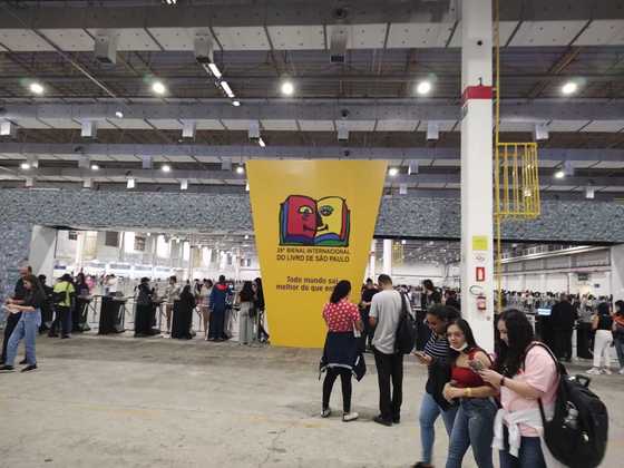 Desde a abertura do evento, a movimentação era grande na entrada