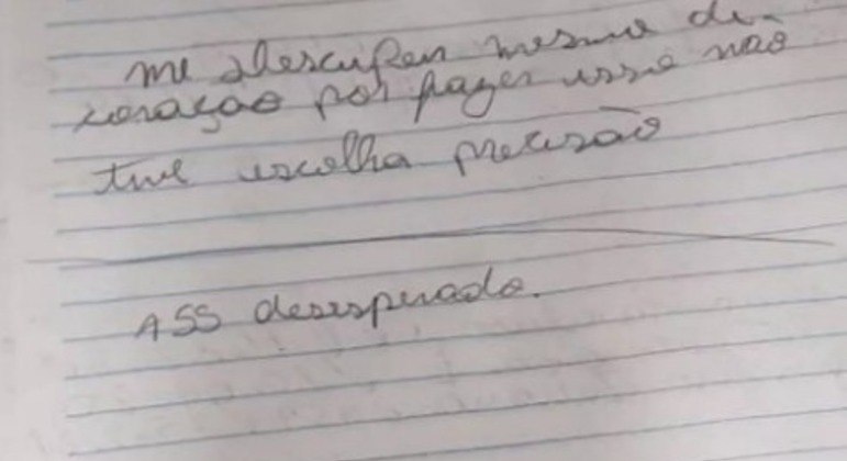 Depois de um furto numa escola na zona norte de São Paulo, bandido deixa bilhete pedindo perdão