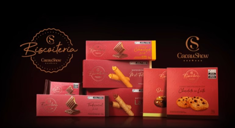 Nova linha Biscoiteria da Cacau Show une chocolate e biscoito