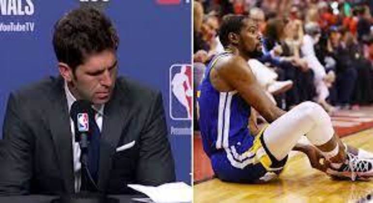 As lágrimas de Bob Myers pela contusão de Kevin Durant