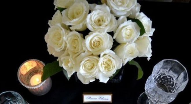 bodas de ouro - mesa de jantar para festa de boda 