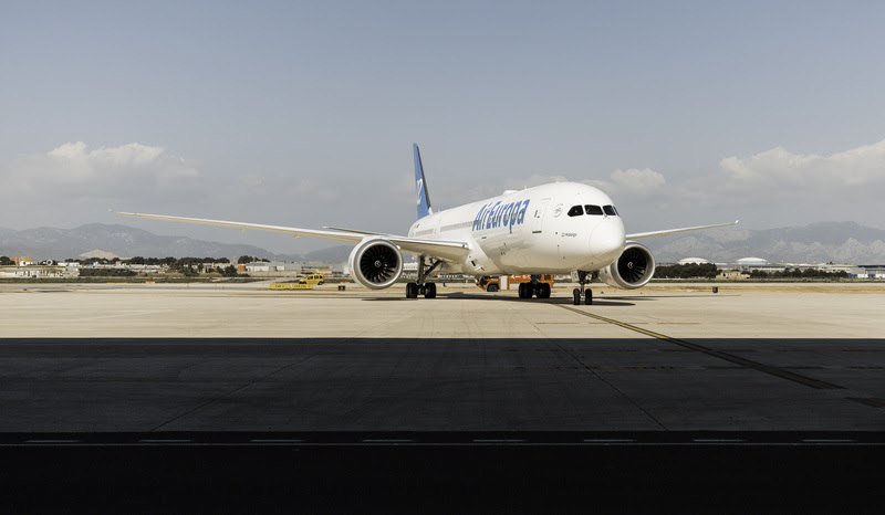 Boeing 787 Dreamliner da Air Europa: descarbonização