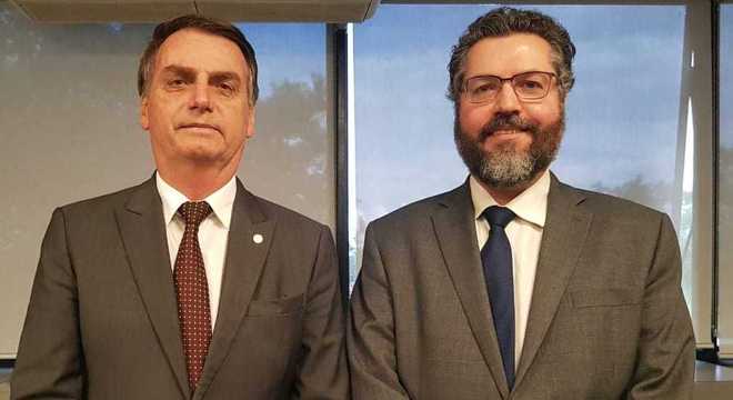 Jair Bolsonaro e Ernesto Araújo