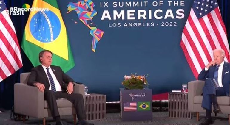 Jair Bolsonaro e Joe Biden na Cúpula das Américas
