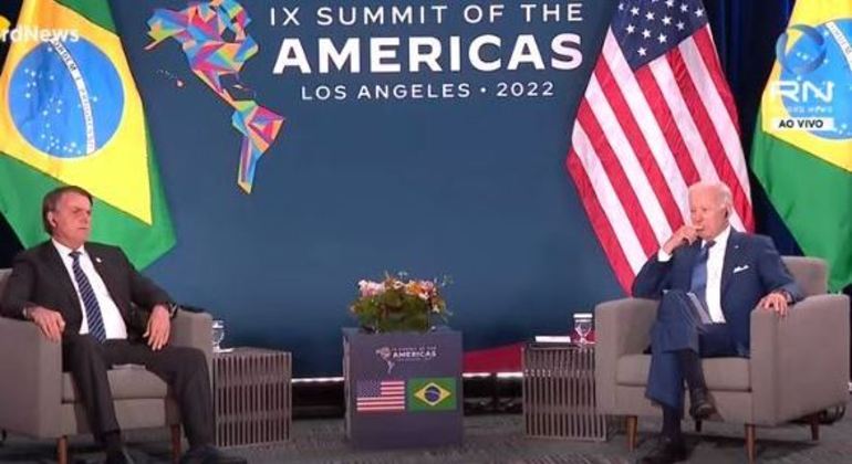 Bolsonaro e Biden em encontro na Cúpula das Américas