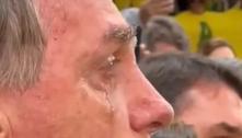 Bolsonaro chora durante discurso da primeira dama, Michelle
