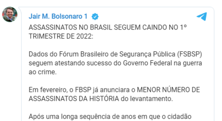 Bolsonaro costuma defender tese pró-arma