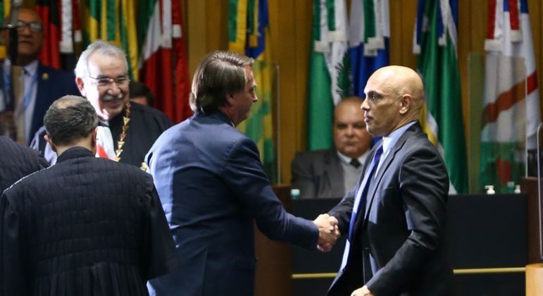 Jair Bolsonaro e Alexandre de Moraes
