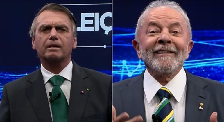 Bolsonaro e Lula em debate na Band