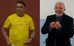 Bolsonaro e Lula em suas sessões de votação, no dia 2 de outubro. Fotomontagem/Agência Brasil e Reuters