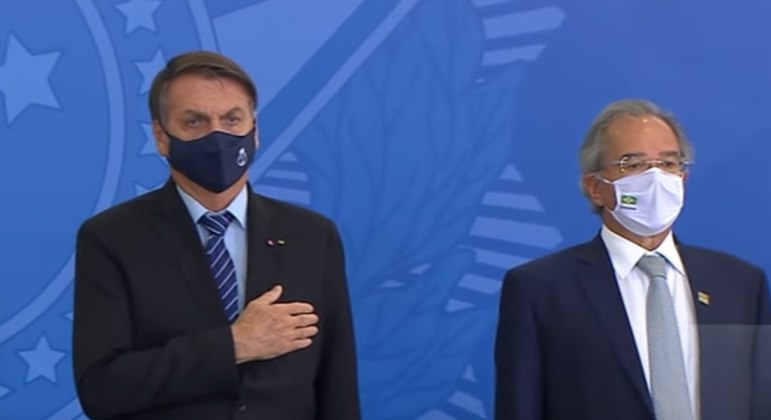 Bolsonaro e o ministro da Economia, Paulo Guedes