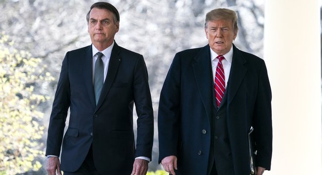 Bolsonaro visitou os Estados Unidos em março, quando foi recebido pelo presidente Donald Trump