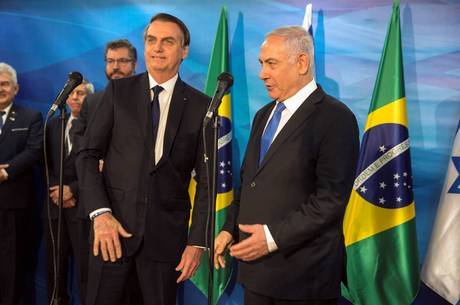 Bolsonaro e o premiê Benjamin Netanyahu
