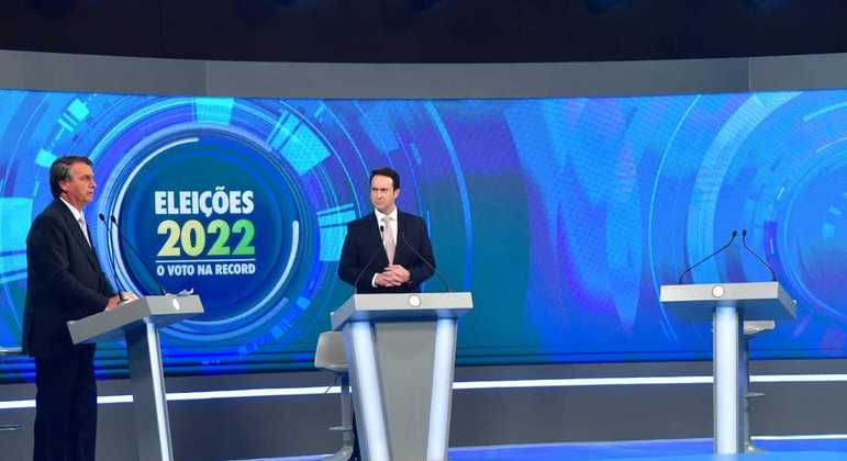 Bolsonaro em sabatina na Record TV