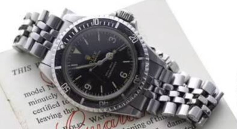 Em 1965, um relógio da marca de luxo suíça Rolex foi comprado por 60 libras (cerca de R$ 300 na cotação da época)