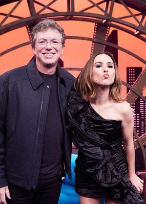 Boninho e Tatá Werneck no "Lady Night"