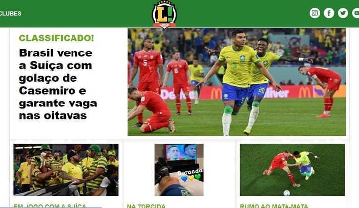 Bônus: No Brasil, o LANCE! deu total atenção para o Brasil na cobertura da partida da Seleção.