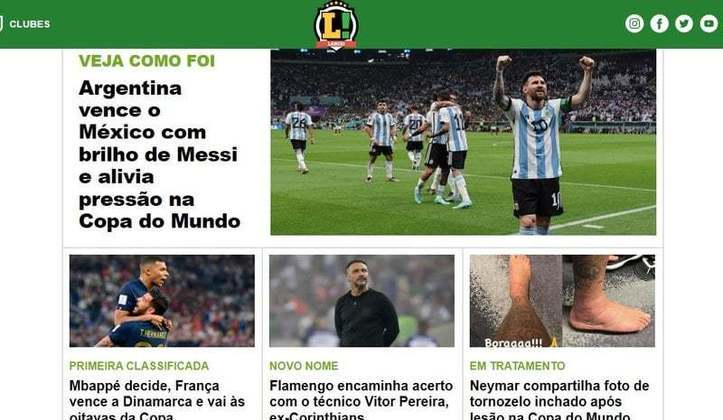 Bônus: No Brasil, o LANCE! mesclou informações da Seleção Brasileira, do futebol nacional e do triunfo dos 