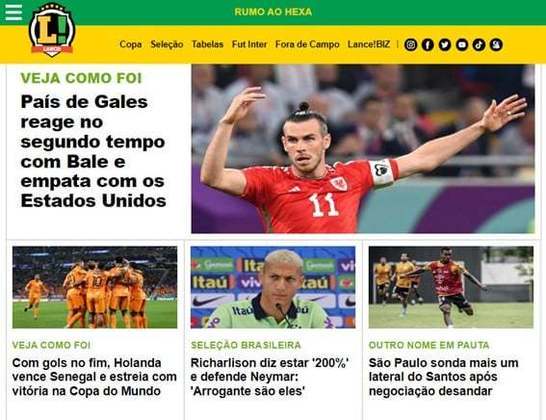 Bônus: No Brasil, o LANCE! noticiou com destaque o último confronto dessa segunda-feira de Copa do Mundo. Na capa do diário, Bale, que fez o gol de pênalti, teve seu reconhecimento.