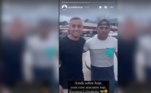 Pelo Instagram, Bill revelou que conheceu Everton Cebolinha, atacante rubro-negro, e posou com ele