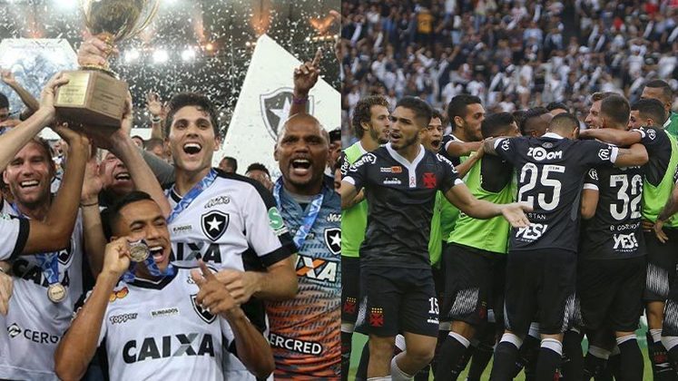 Botafogo e Vasco em 2018: após um longo período sem títulos, o Botafogo foi campeão carioca de 2018 e viu o Vasco sofrer para permanecer na Série A do Brasileirão.