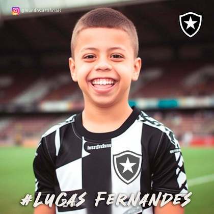 Botafogo: versão criança de Lucas Fernandes, criada com auxílio de inteligência artificial.