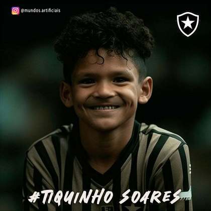 Botafogo: versão criança de Tiquinho Soares, criada com auxílio de inteligência artificial.
