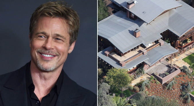 Mansão de Brad Pitt foi comprada por apenas US$ 1,7 milhão nos anos 1990
