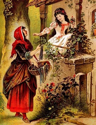 Branca de Neve - O conto - originário da tradição oral alemã - foi compilado pelos irmãos Grimm e publicado entre 1817 e 1822, num livro que reunia várias fábulas. Contava a história da jovem invejada pela madrasta, uma bruxa que tenta matá-la.