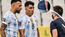 Fifa analisa. E Olé flagra agente da PF, armado, discutindo com jogadores da Argentina