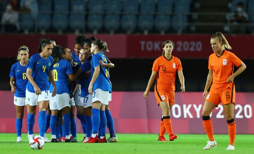 Brasil e Holanda empatam em jogo cheio de gols no futebol feminino -  Esportes - R7 Olimpíadas