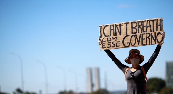 Manifestante em Brasília