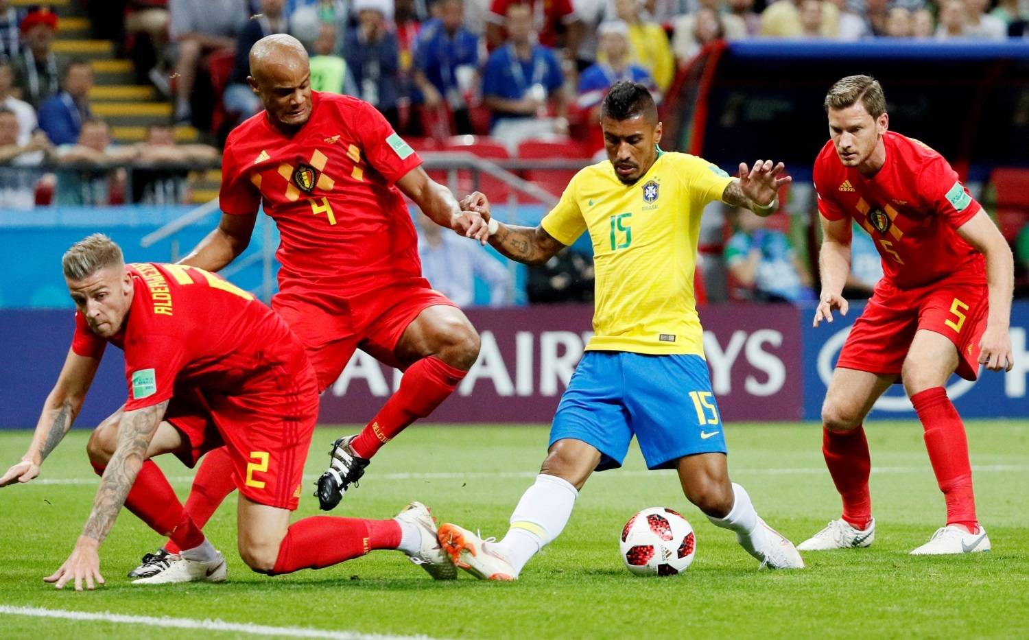 Brasil perde para a Bélgica e está fora da Copa do Mundo: 2 x 1